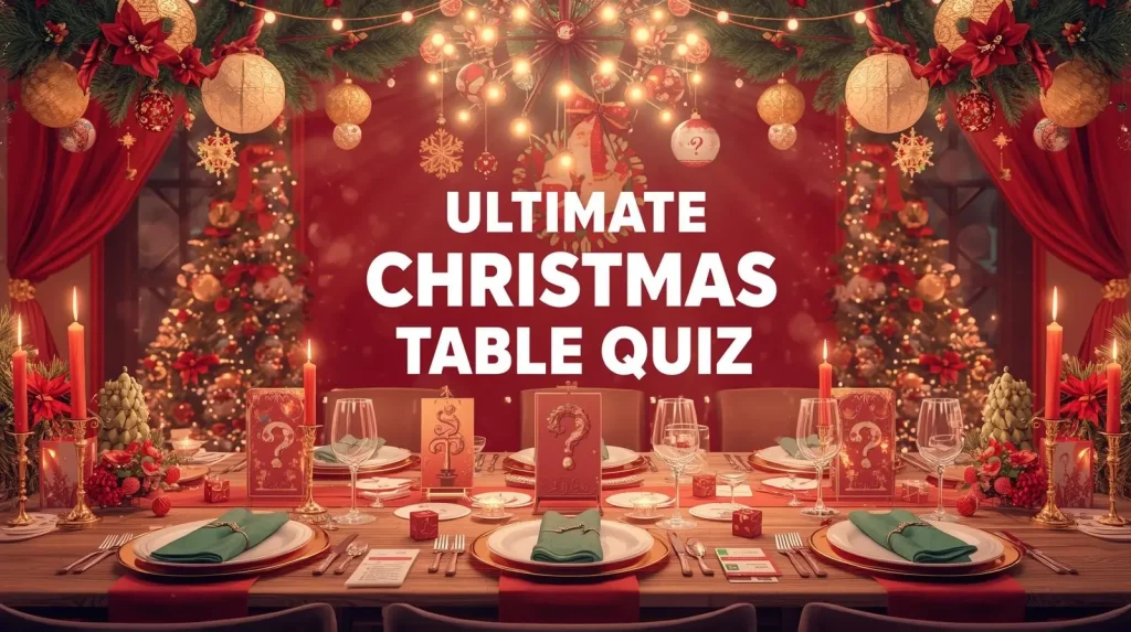 Ultimate Christmas Table Quiz​ Questions From Easy to Mind-Bending Hard