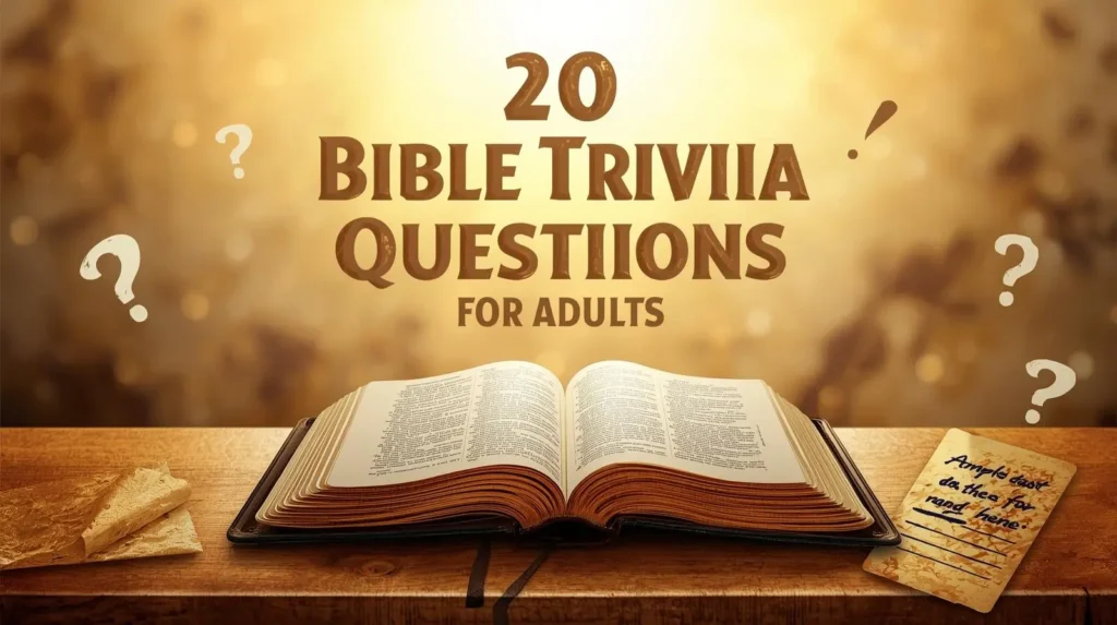 20 Bible Quiz Questions for Kids for a Fun Quiz Challenge 8 20 Bible Trivia Questions for Adult (Quizzes with Answers)