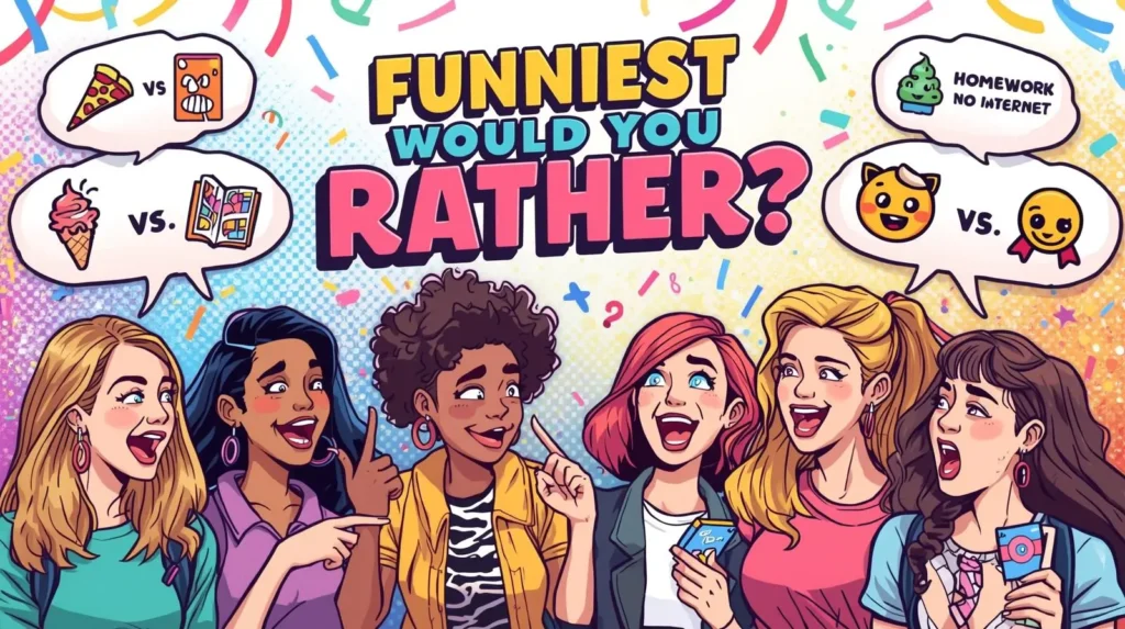 20 Best Would You Rather Questions From Weird To Funny 2 Funiest Would You rather Questions Random Game for Teen