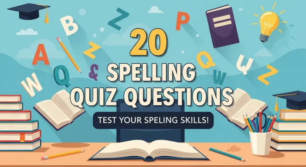 20 Spelling Quiz Questions Exercises: Practice Spelling & Punctuation 9 20 Spelling Quiz Questions